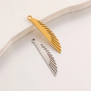 Pendenti ad ala in acciaio inossidabile oro e argento per la creazione di gioielli