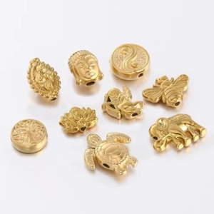 304 Stainless Steel DIY Animal Beads Angel Bee Buddha Lotus Turtle Elephant Tree of Life Tai Chi Jewelry Crafting Beads