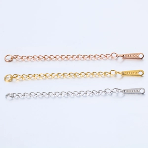 Stainless Steel Extension Chains For Jewelry Making DIY Necklace Bracelet Extender Gold Silver Rose Gold Plated Findings
