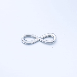 Connecteur symbole infini en argent poli pour la création de colliers et bracelets DIY