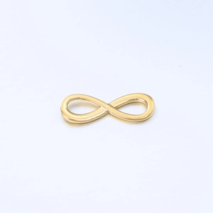 Connecteur symbole infini doré poli pour création de colliers et bracelets DIY