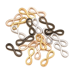 Connecteurs de bijoux symbole infini en acier inoxydable or, argent et or rose