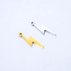 Minimalistisch 304L Roestvrij Staal Bliksemschicht Hanger Spiegel Gepolijst DIY Sieraden Accessoires Voor Ketting
