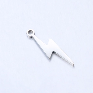 Gepolijste roestvrijstalen bliksemschicht hanger voor DIY sieraden en kettingen