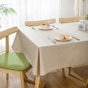 Modern Minimalist Waterproof Linen Tablecloth Solid Color Rectangular Dining Table Cover For Home Hotel Kitchen Decor