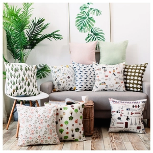Modern Nordic style square throw pillow covers with diverse patterns for home sofa decor