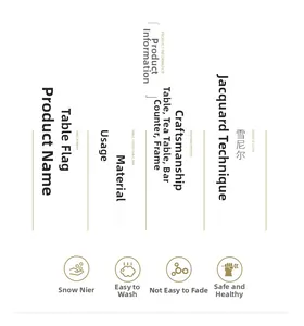 Detail specifications of modern jacquard chenille table runner with fabric features