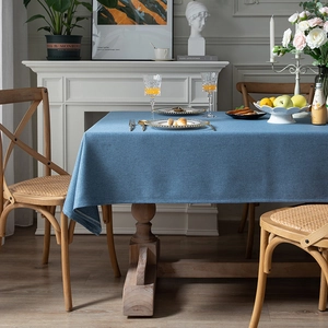 Modern Minimalist Solid Color Rectangular Tablecloth Thickened Chemical Fiber Table Cloth For Kitchen Dining Home Decor
