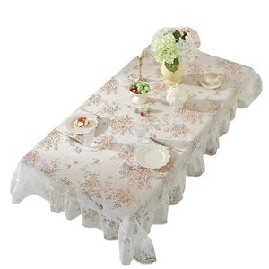 Nappe en dentelle florale française avec volants pour mariage et maison