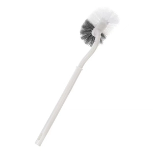 Brosse de toilettes japonaise à long manche blanc et gris pour nettoyage salle de bain