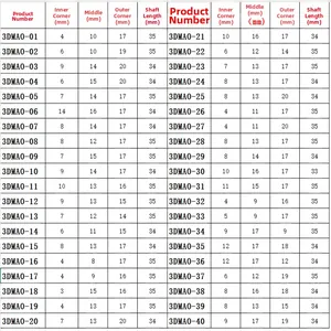 Size chart for 40 cat-eye eyelash styles showing length in mm and band dimensions