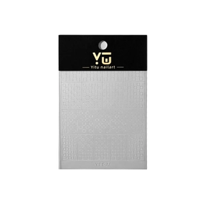 Checkboard pattern nail art stickers with geometric grid designs on transparent sheet