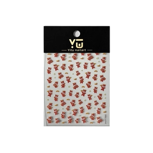 Autocollants nail art Cheval du zodiaque avec des motifs festifs chinois traditionnels