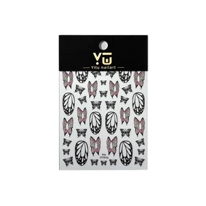 Selbstklebende Schmetterlings-Nagelsticker mit bunten und minimalistischen Mustern