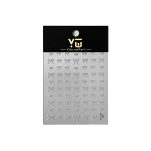 Autocollants nail art 3D en relief avec nœuds et papillons pour manucure DIY