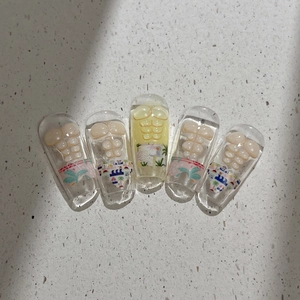 3D embossed male torso summer swim shorts nail art stickers in five pieces set