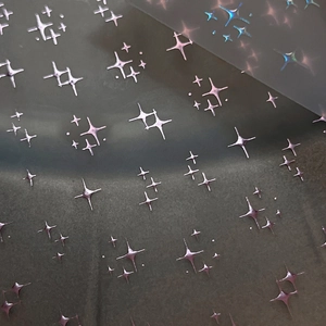 3D holographic star nail stickers with laser glitter finish and polar violet shine
