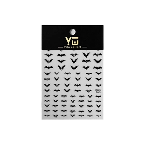 Adesivi per unghie pipistrello Halloween con strass per decorazione nail art dark gothic