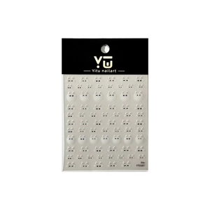 3D embossed cat expression nail art stickers with cute cartoon designs YT5587