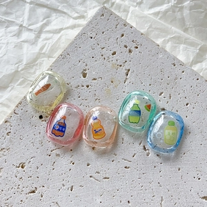 5pcs 3D resin cartoon soda bottle nail art charms for DIY phone case and craft decoration