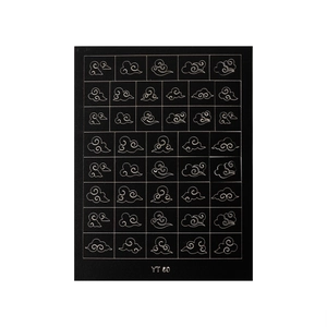 Traditional Chinese auspicious clouds nail art stickers with YT 60 pattern layout