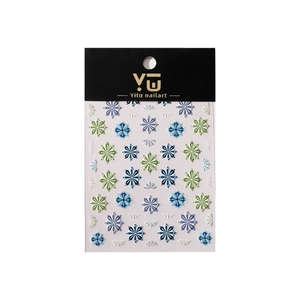 Embossed Bohemian nail art stickers featuring colorful snowflake patterns in vintage style