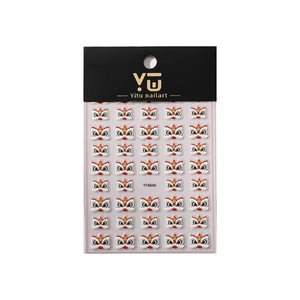 Relief dancing lion nail art stickers with traditional Chinese cultural patterns