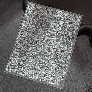 Adesivi per unghie autoadesivi con texture marmo bianco e venature screpolate YT5047