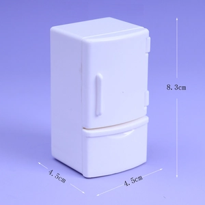 Modèle de mini réfrigérateur en résine blanche pour maison de poupée, 8,3x4,5x4,5cm, jouet réel