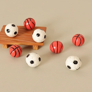 Miniature Simulation Basketball Football Resin Model Dollhouse Decoration Micro Landscape DIY Craft Desktop Ornaments