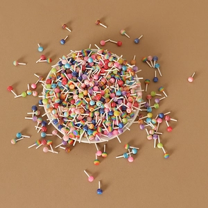 Mini piruletas 3D de arcoíris coloridas para accesorios de cabello DIY y manualidades
