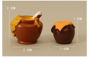 Mini vasetti di miele in resina con dimensioni 2,2 cm e 1,5 cm per progetti fai-da-te