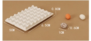 Miniature dollhouse egg tray with tiny realistic resin eggs for micro landscape decor
