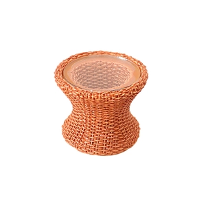 Miniature dollhouse table model in woven style for DIY craft and scene decoration