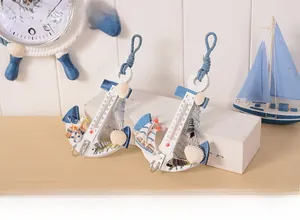 Detail of Mediterranean anchor thermometer with shells, net and double scale measurement