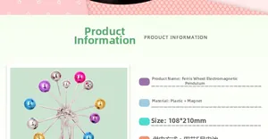 Dimensiones y detalles de batería para movimiento perpetuo de noria de colores para mesa