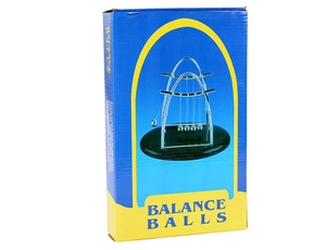 Boîte d'emballage bleue pour le pendule de Newton en forme de voile avec billes