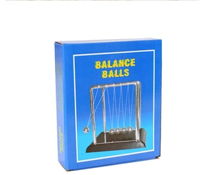 Pendolo di Newton classico per scrivania in una scatola blu professionale Balance Balls