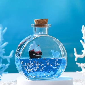 Sablier thème océan avec bateau de pirate flottant et baleine pour décoration de bureau
