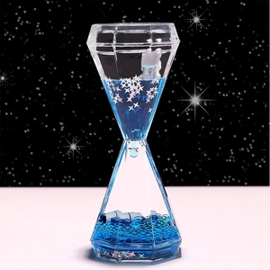 Astronauten Flüssig-Sanduhr Diamant-Ornament mit blauen Sternen für den Tisch