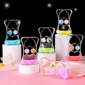 Heart Liquid Motion Bubbler Desktop Ornament Resin Acrylic Sandglass Stress Relief Sensory Toy For Kids Students Festival Gift