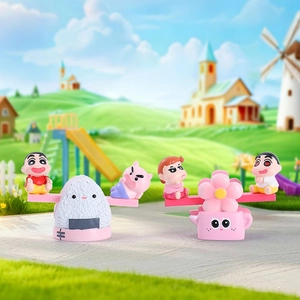 Crayon Shin-chan cartoon seesaw miniature figures for desktop decoration gift