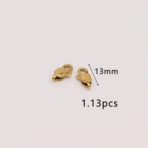 Golden 13mm stainless steel lobster claw clasps for jewelry making DIY accessories