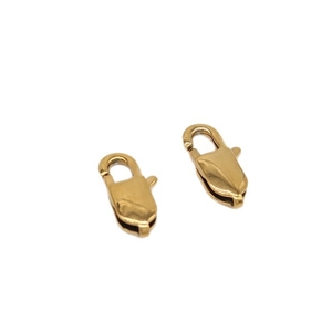 Polished golden stainless steel lobster clasps for jewelry DIY necklace and bracelet making