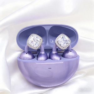 Sweet Zirconia Flower Earphone Clip Copper Decorative Jewelry Accessory For Wireless Earbuds Bluetooth Headset Women Fashion Ear Clip