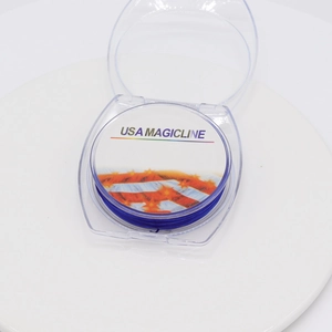 Blue magicline elastic crystal thread for jewelry making in a transparent square box