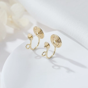 Convertitori per Orecchini a Clip in Rame Minimalisti per Donna Senza Buchi Placcati in Oro 14K Argento Fai-da-te Gioielli