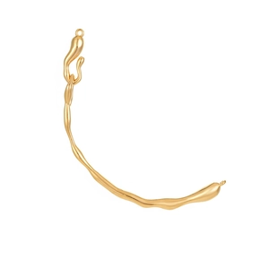 Polierte 14K Gold unregelmäßige gebogene Stange für DIY Perlenarmband Zubehör