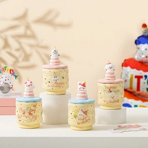 Cartoon Ceramic Mug With 3D Lid Creative Capybara Strawberry Flower Pattern High Temperature Resistant Coffee Milk Tea Cup