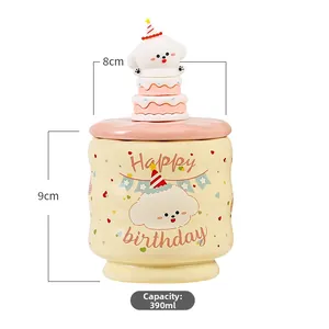 Detailed view of Capybara ceramic mug with dimensions 9cm height and 390ml capacity